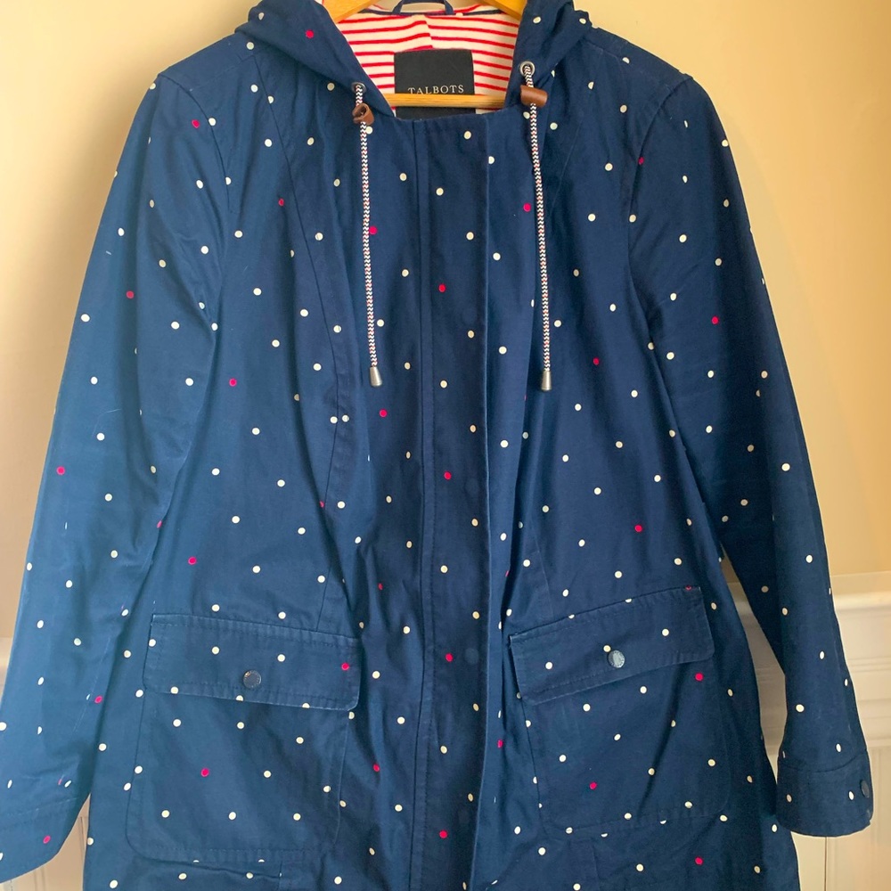 Talbots Womens Hooded Raincoat